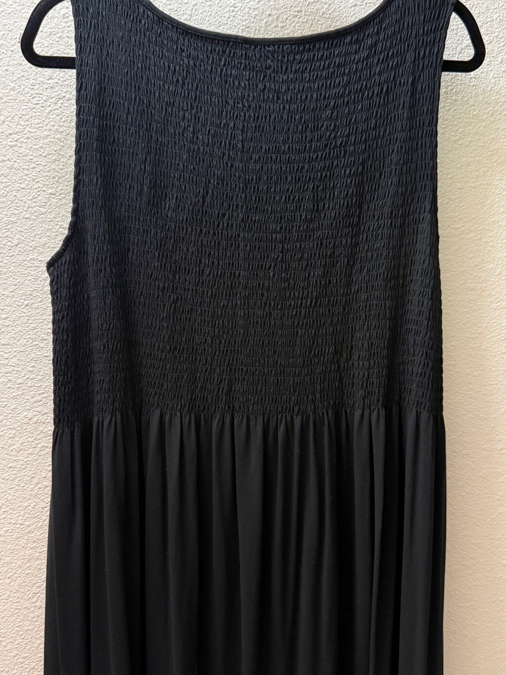 NWT J. Jill Wearever Black Smocked Maxi Dress 1X - Picture 8 of 9